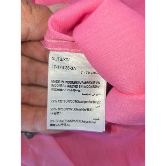 Alfani Mens Pink Long Sleeve Dress Shirt XL Regular Fit - Picture 6 of 7